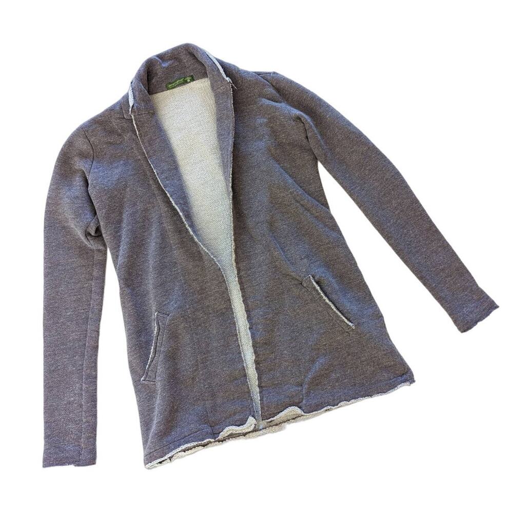 Alternative Earth Heathered Purple Open Front Knit Cardigan Sweater size XS